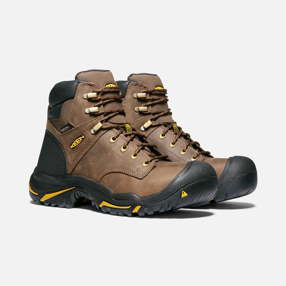 Keen Laarzen Heren Bruin - Mt Vernon 6\" (Steel Toe) - 28057-ZOGI